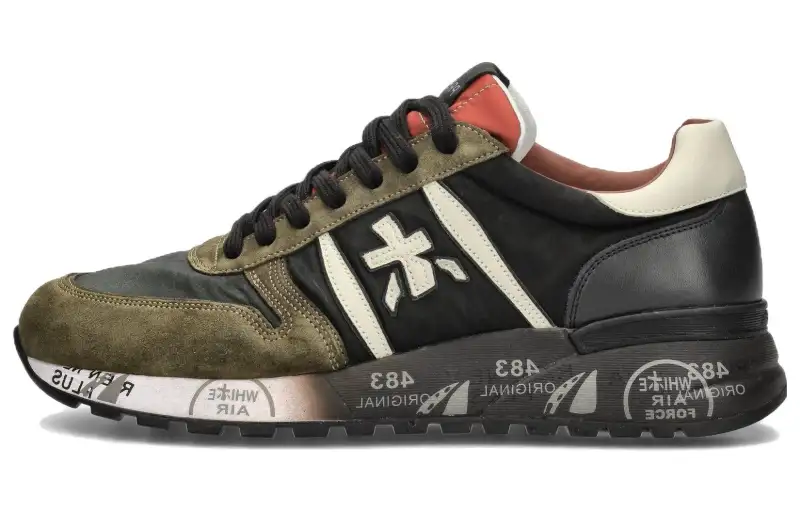 PREMIATA Lander Low top Casual Shoes Men's Black Green