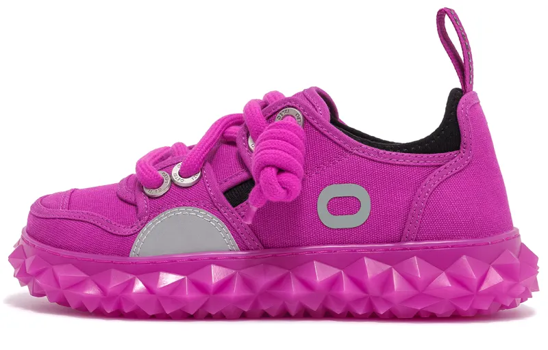 OETZI Ice Man Oz Fabric Low top Casual Skateboard Shoes Women's Rose Red
