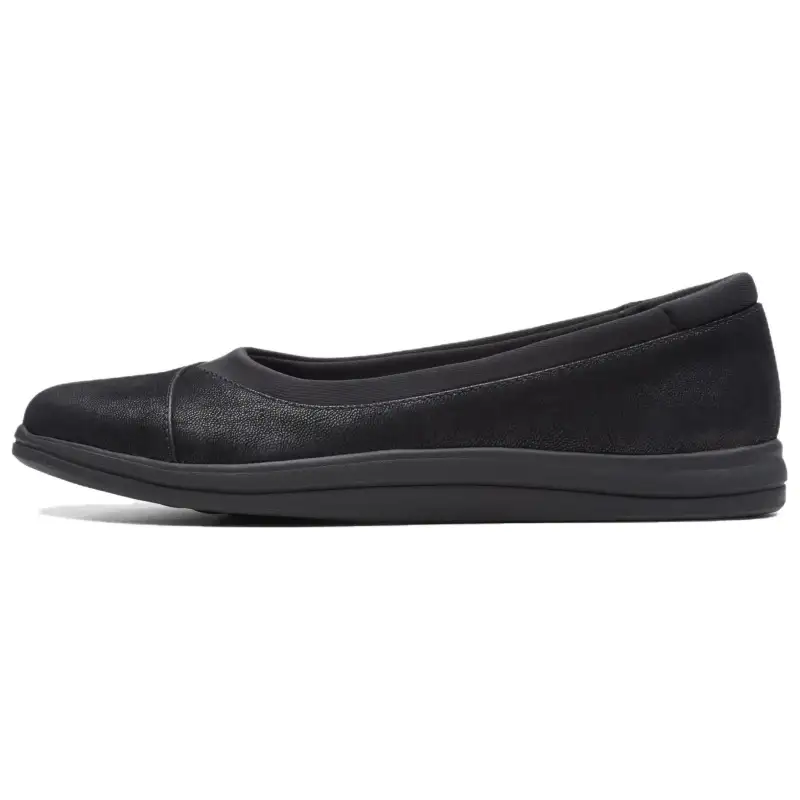 Clarks Fabric Casual Shoes 2.5cm Women's Black