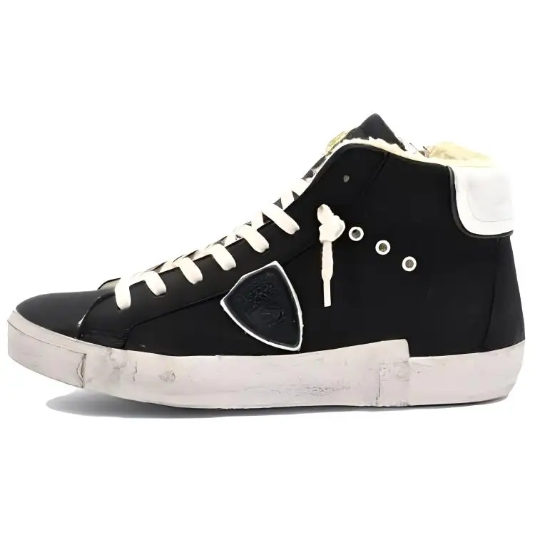 PHILIPPE MODEL Leather High top Skateboard Shoes Women's Black