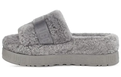 UGG Fluffita Shearling Slippers Women's Gray