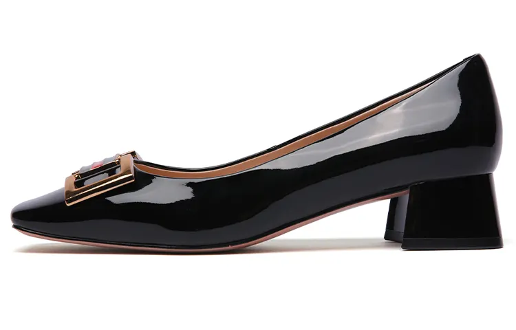 PACO GIL Patent Leather High Heels 3.5cm Women's Black