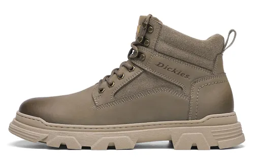 Dickies Cow Split Leather Crew Outdoor Boots Men's Brown Green
