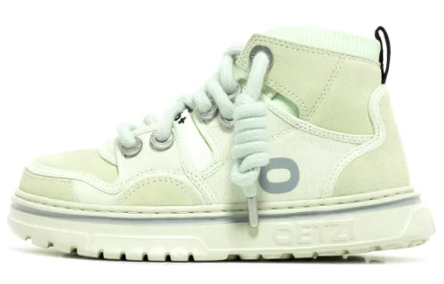 OETZI Fabric High top Skateboard Shoes Unisex Cyan