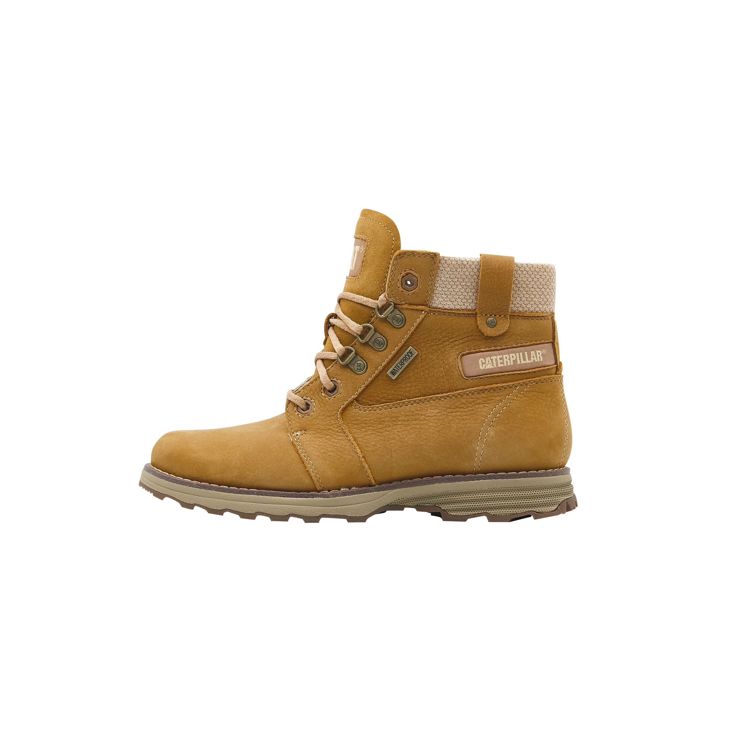Женские ботинки CAT Leather Martin Boots (коричневые)