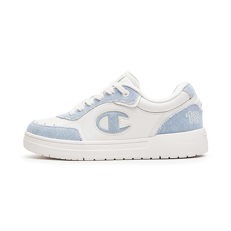 Champion Textile, Synthetic Leather Balance Low top Skateboard Shoes Unisex Milk White/Moonstone Blue
