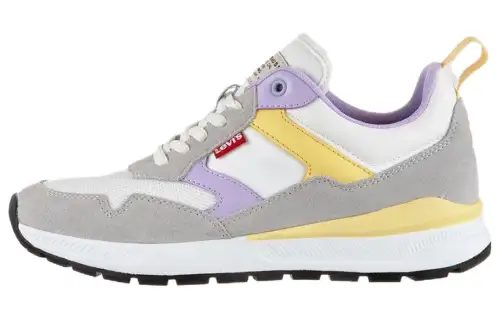 Levis Slip Resistant Abrasion Resistant Low top Casual Shoes Women's White Gray Purple
