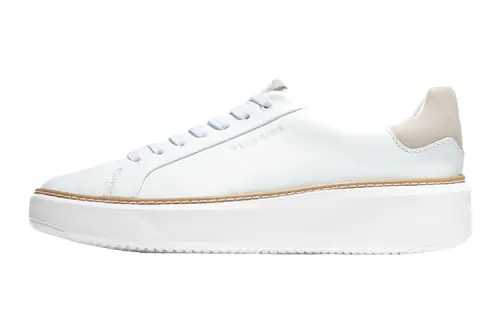 COLE HAAN Cow Leather, Leather Lightweight Low top Stylish Skateboarding Shoes Women's White