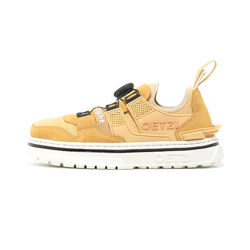 OETZI Skateboard Shoes Unisex Low Top Yellow