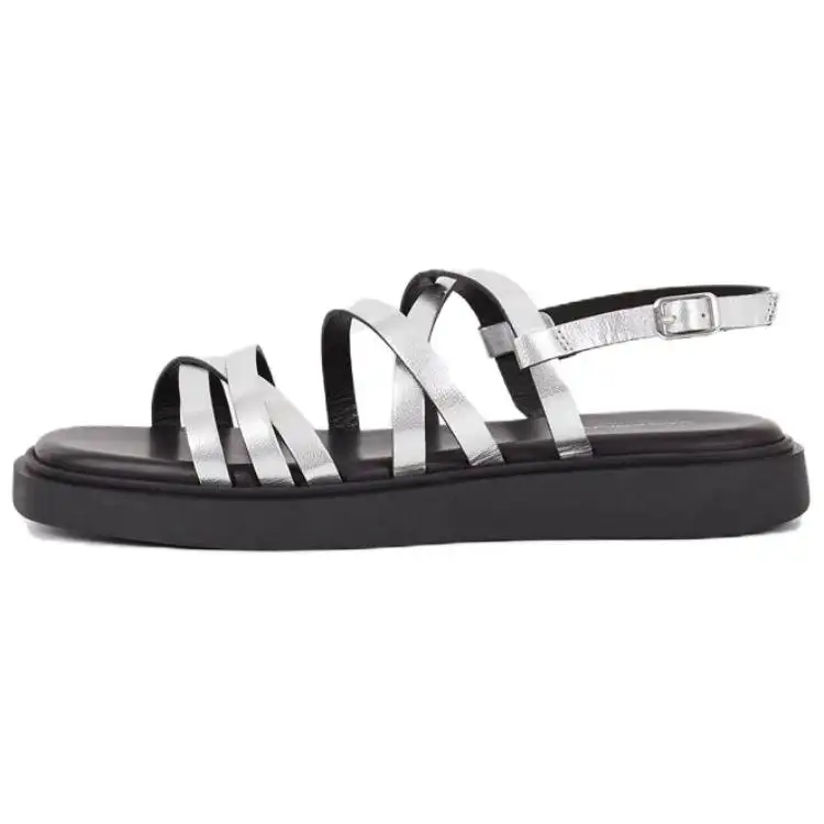 VAGABOND SHOEMAKERS Leather Roman Sandals 2cm Women's Silver