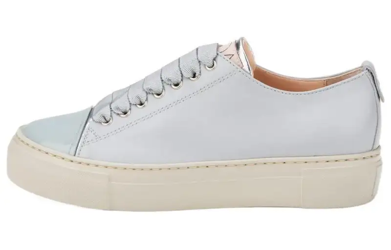 AGL Leather Low top Skateboard Shoes Women's Light Blue