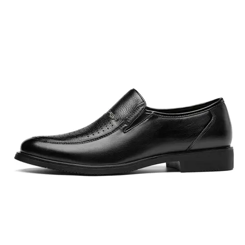 CARTELO Casual Leather Shoes Men's Low Top Black