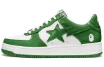 A BATHING APE STA Casual Low top Stylish Skateboarding Shoes Women's Green White
