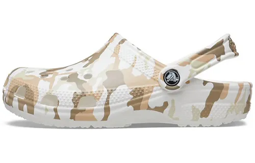 Crocs Classic Clog Camouflage Printing Beach Sandals White Camouflage Unisex