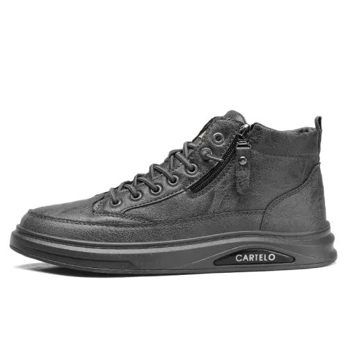 CARTELO Casual Shoes Men's Mid Top Gray/Black/Beige