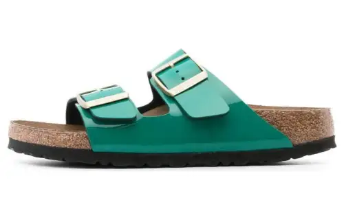 Birkenstock Arizona Calfskin Stylish Sandal Unisex Blue Green