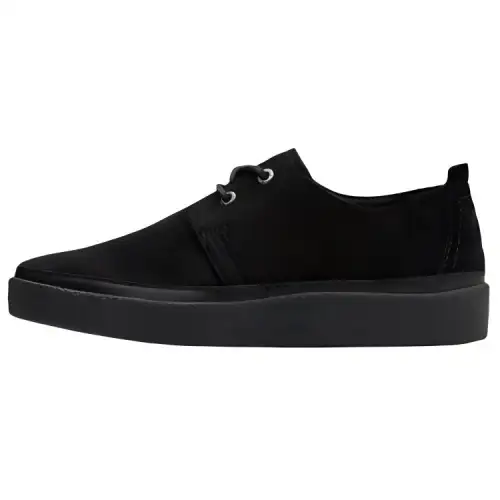 Clarks Cow Split Leather Comfortable Cushioning Low top Skateboard Shoes Men's Black