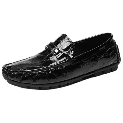 JANE HARLOW Leather Casual Shoes Men's Black