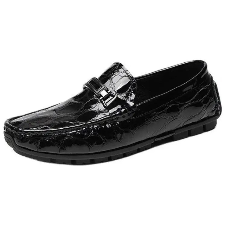 JANE HARLOW Leather Casual Shoes Men's Black