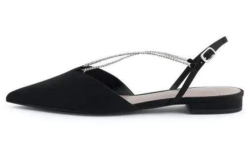 CHARLES&KEITH Fabric Casual Shoes Women's Black