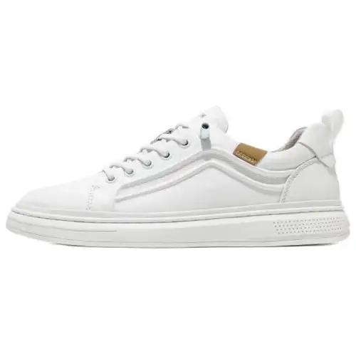 JANE HARLOW Leather Low top Skateboard Shoes Men's White
