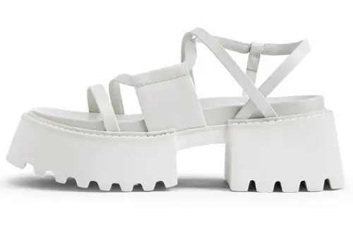 CHARLES&KEITH Pu Beach Sandals Women's White
