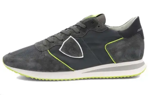 PHILIPPE MODEL Trp Split Suede Low top Casual Shoes Men's Gray