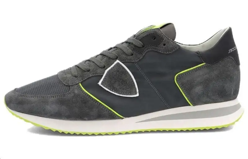 PHILIPPE MODEL Trp Split Suede Low top Casual Shoes Men's Gray
