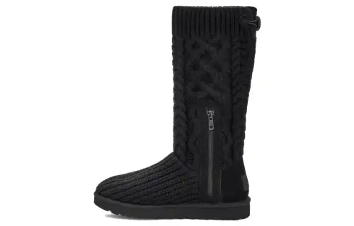 UGG Other Round Toe Zipper High Boots Women's Black