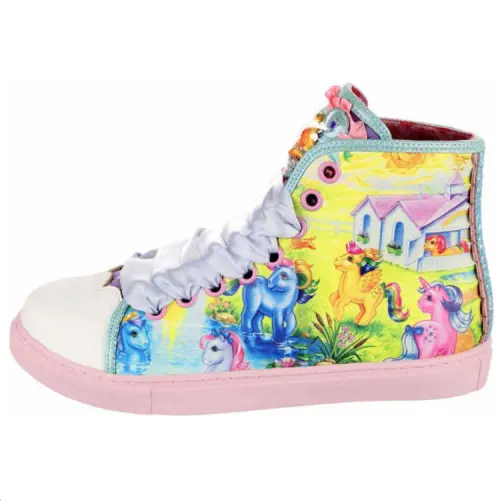IRREGULAR CHOICE Comfortable Abrasion Resistant High top Casual Shoes Women's Yellow