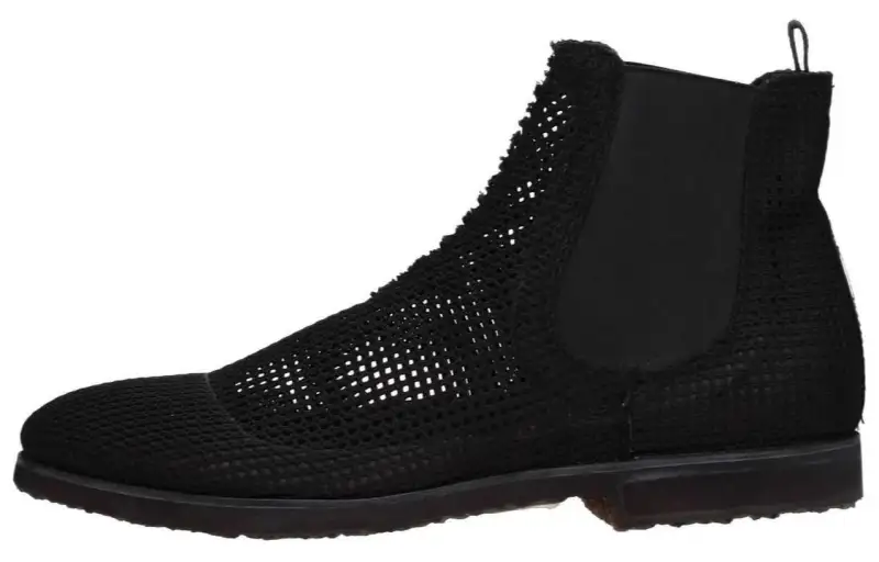 PREMIATA Mesh Minimalist Fashion Short Chelsea Boots Men's Black