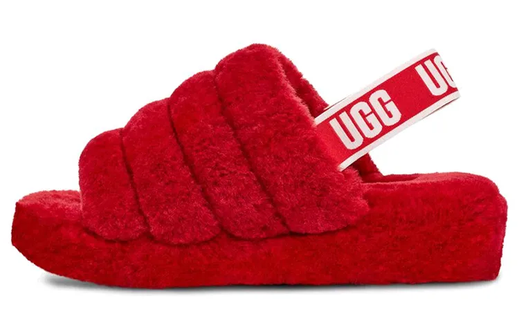 UGG FLUFF YEAH Stylish Sandal Women's True Red