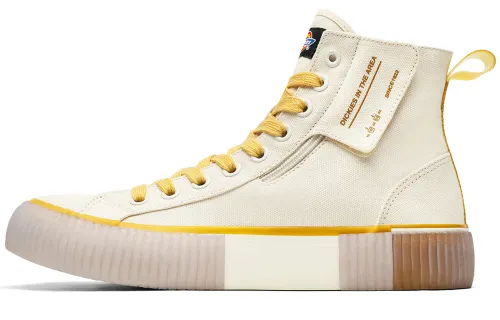 Dickies Slip Resistant Abrasion Resistant High top Canvas Shoes Men's Beige