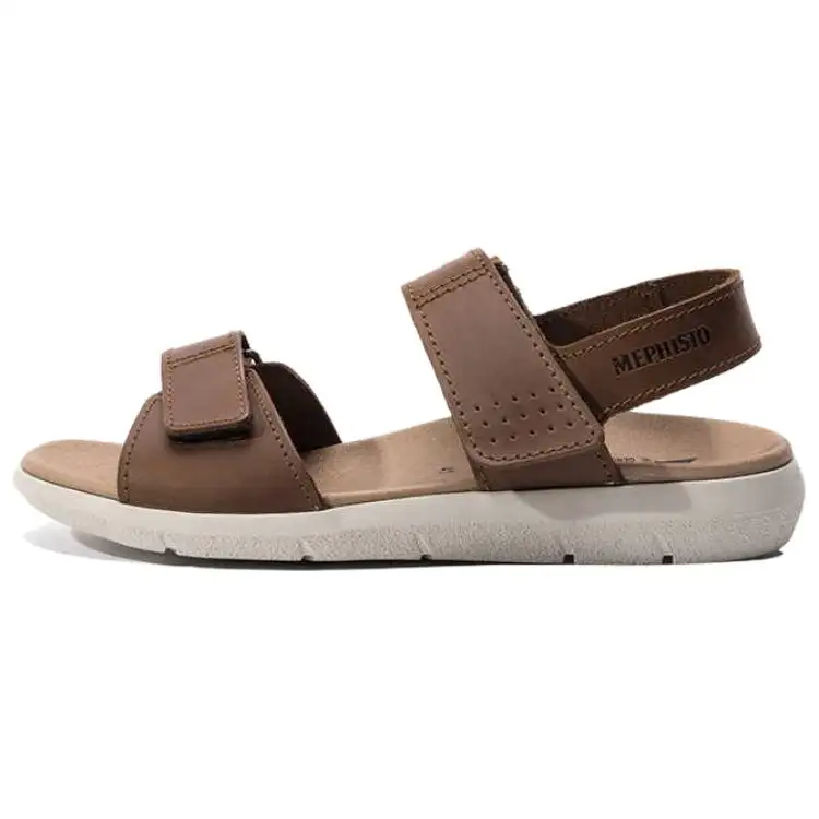 MEPHISTO Comfortable Beach Sandals Men's Dark Brown