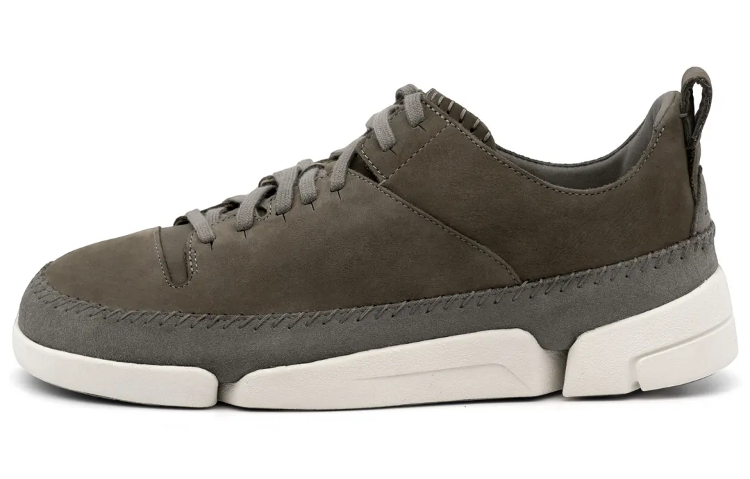 Clarks Cow Leather Couple's Casual Shoes Men's Gray