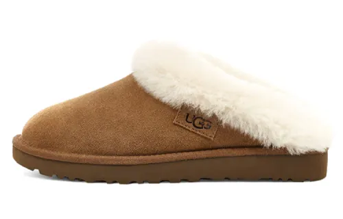 UGG Fleece comfortable rubber antibacterial chestnut slippers