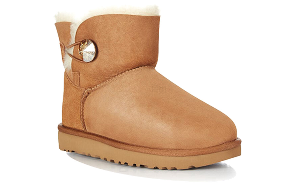 Женские UGG Button Bling (коричневые) — фото 3