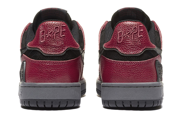 Мужские кеды A BATHING APE A BATHING APE SK8 Sta (черно-красные) — фото 4