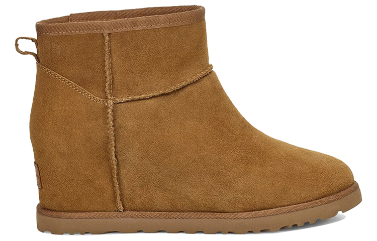 Женские сапоги UGG Classic Femme Mini (каштановые) — фото 2