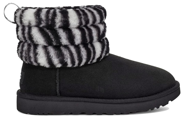Женские сапоги UGG Fluff Mini Quilted Leopard (леопардовые) — фото 2