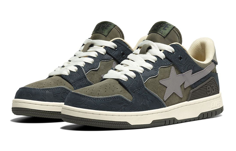 Женские кеды A BATHING APE A BATHING APE SK8 STA (оливковый) — 橄榄绿 — фото 3
