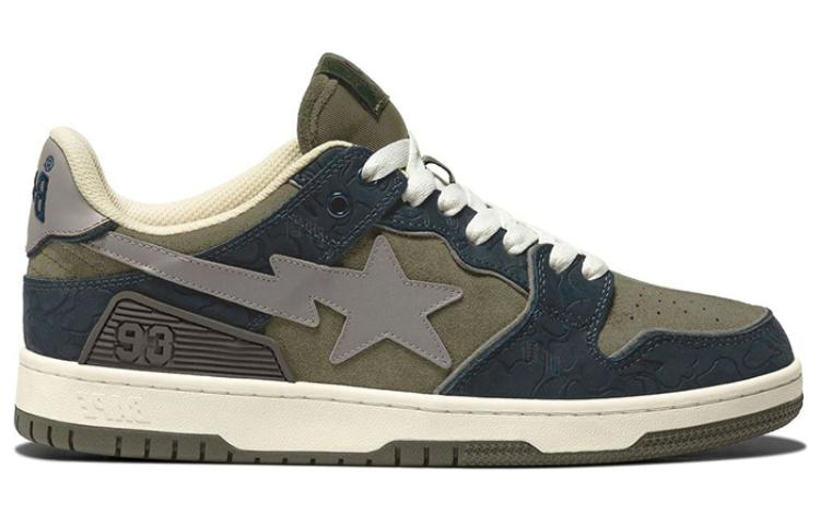 Женские кеды A BATHING APE A BATHING APE SK8 STA (оливковый) — 橄榄绿 — фото 2