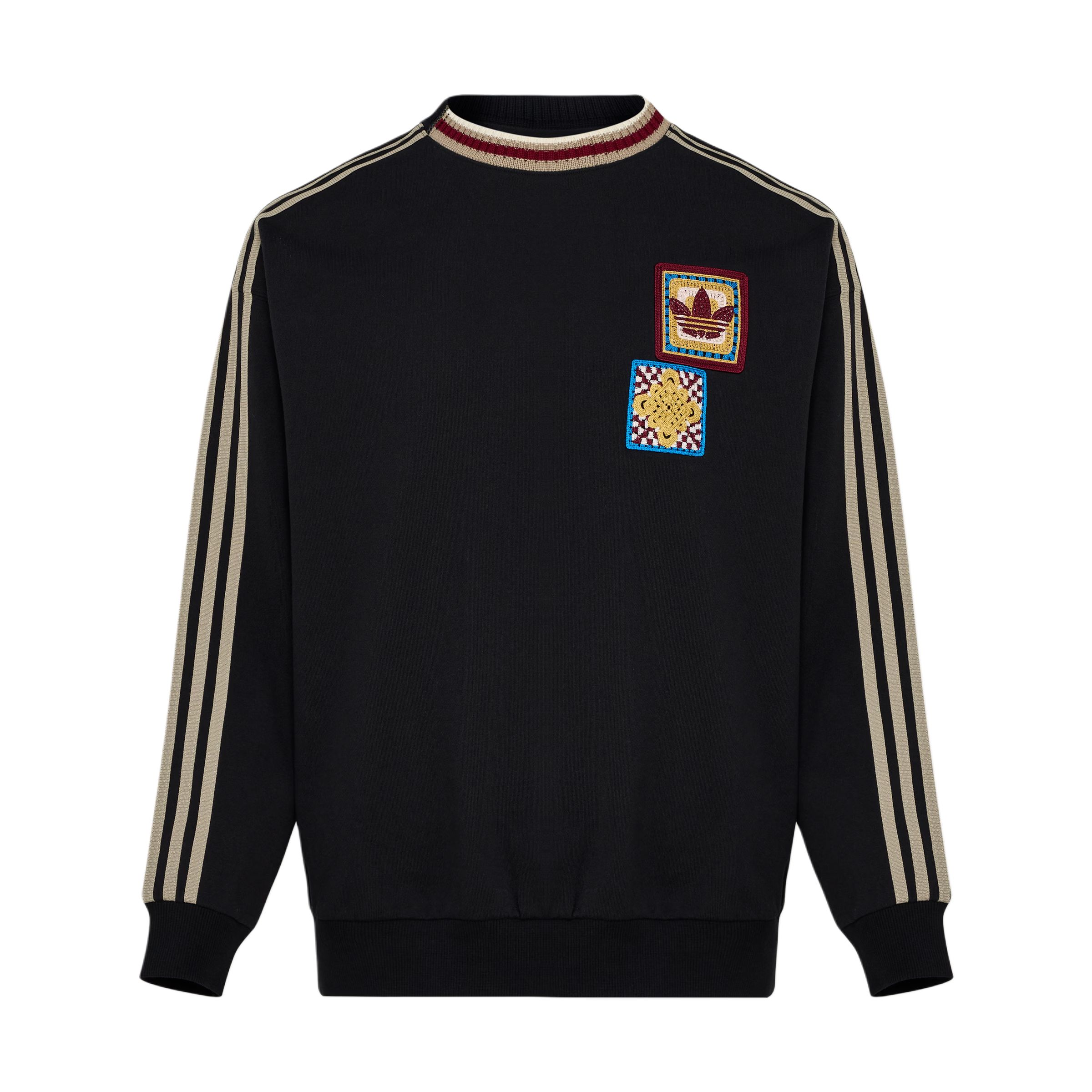 Свитшот adidas originals CRAFTED CREWNECK JUMPER (черно-белый)