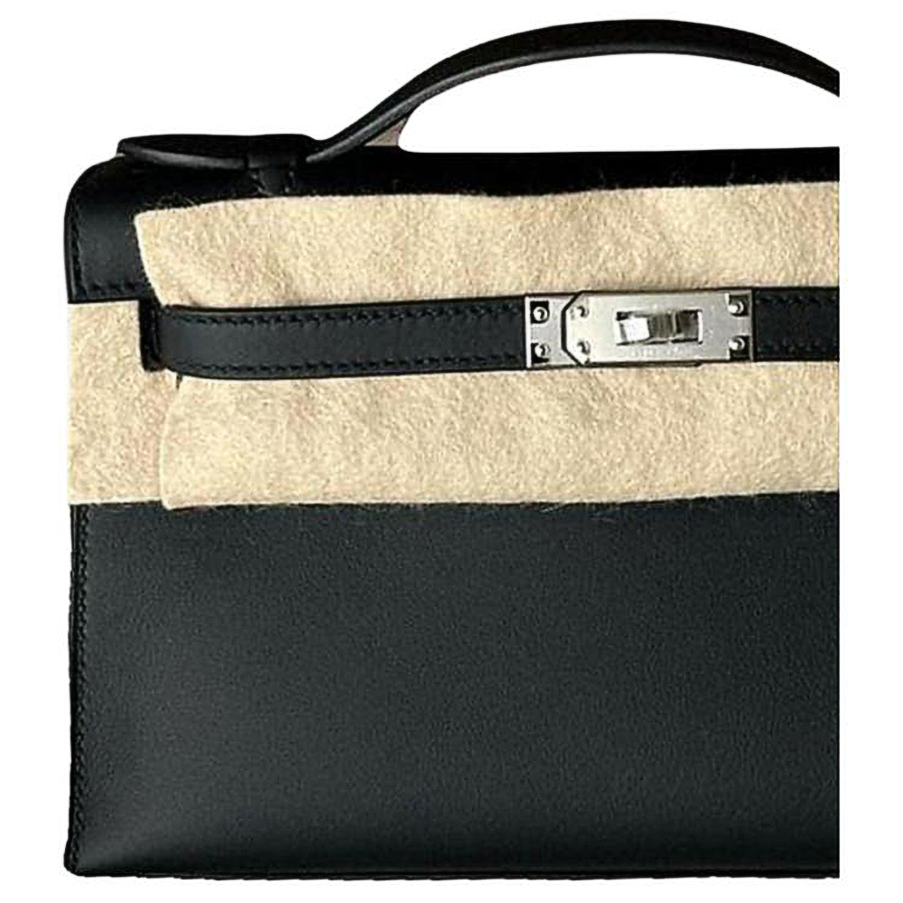 Женская сумка Hermes H551667CZ00 (черно-серебристая) — фото 3