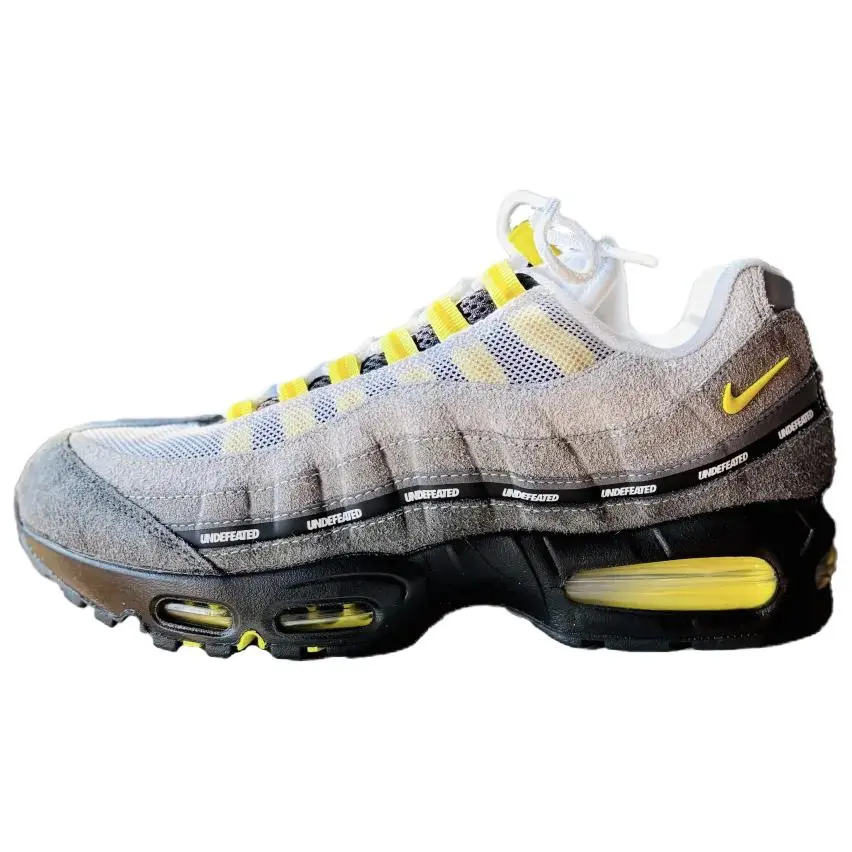 UNDEFEATED x Nike Air Max 95 Abrasion Resistant Low top Casual Running Shoes Unisex Gray Yellow