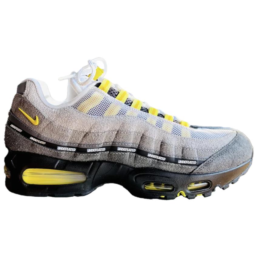 UNDEFEATED x Nike Air Max 95 Abrasion Resistant Low top Casual Running Shoes Unisex Gray Yellow