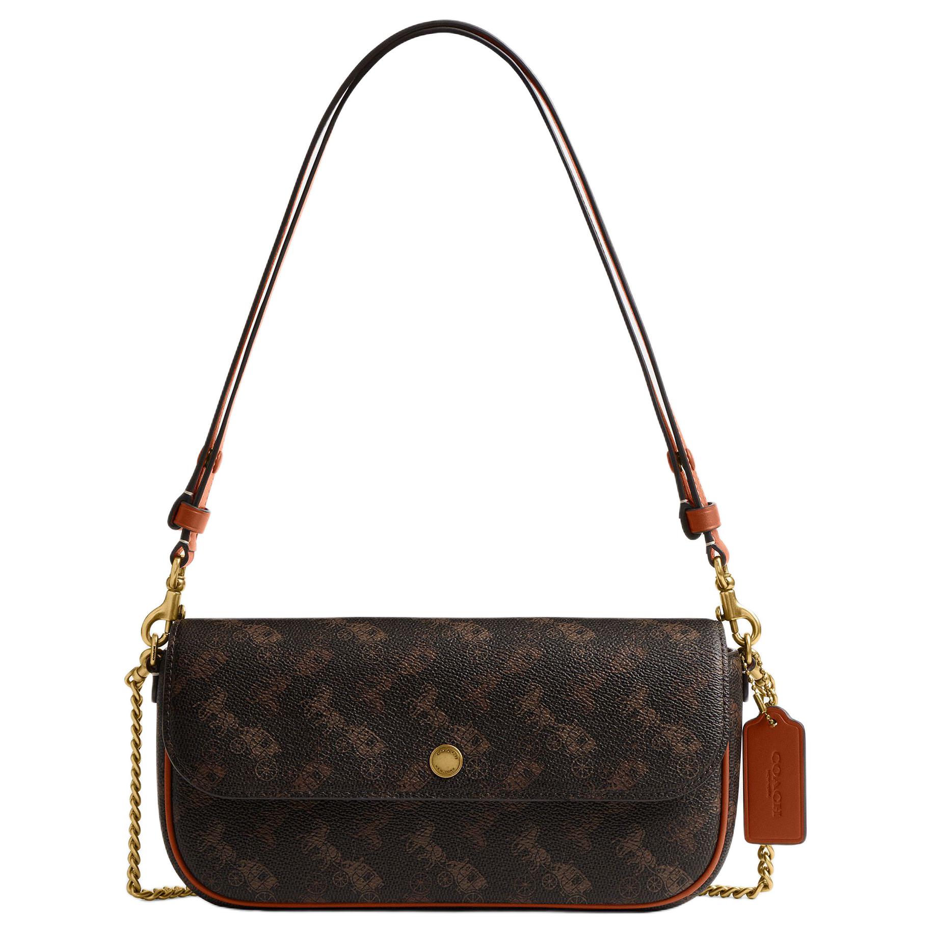 Женская сумка COACH Brook Flap 23 (коричневая)