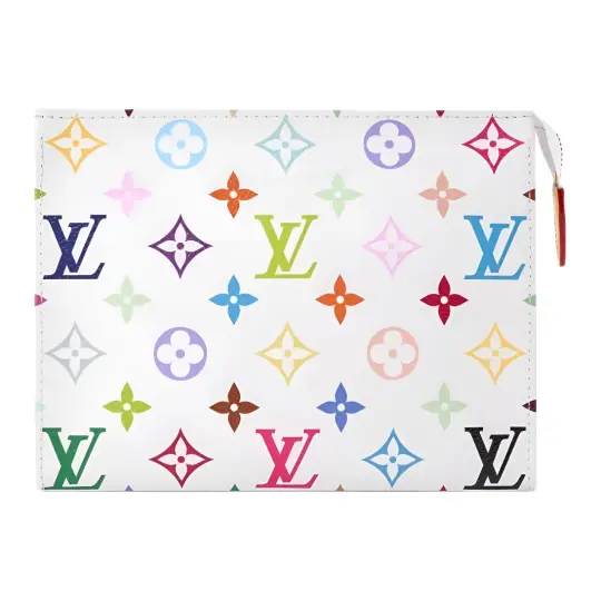 LOUIS VUITTON Takashi Murakami Collaboration All Over Print Toiletry Bag Women's White
