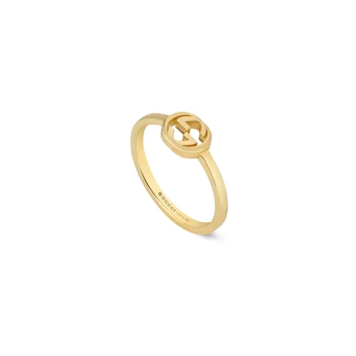 GUCCI 18kt Yellow Gold Interlocking G Ring