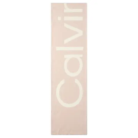CALVIN KLEIN Cashmere Sheep Wool Knit Scarves Unisex Chalk White/Castle Gray